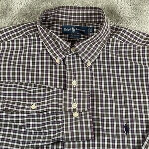 Ralph Lauren Yarmouth Plaid Button Down Shirt Mens 16‎ 1/2 34/35. Large